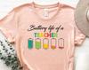 Battery Life Of A Teacher Shirt, Funny Battery Shirt, Teacher Battery Life T-Shirt, Funny Teacher Gift, Teacher Gifts, Cute Teacher Tee
