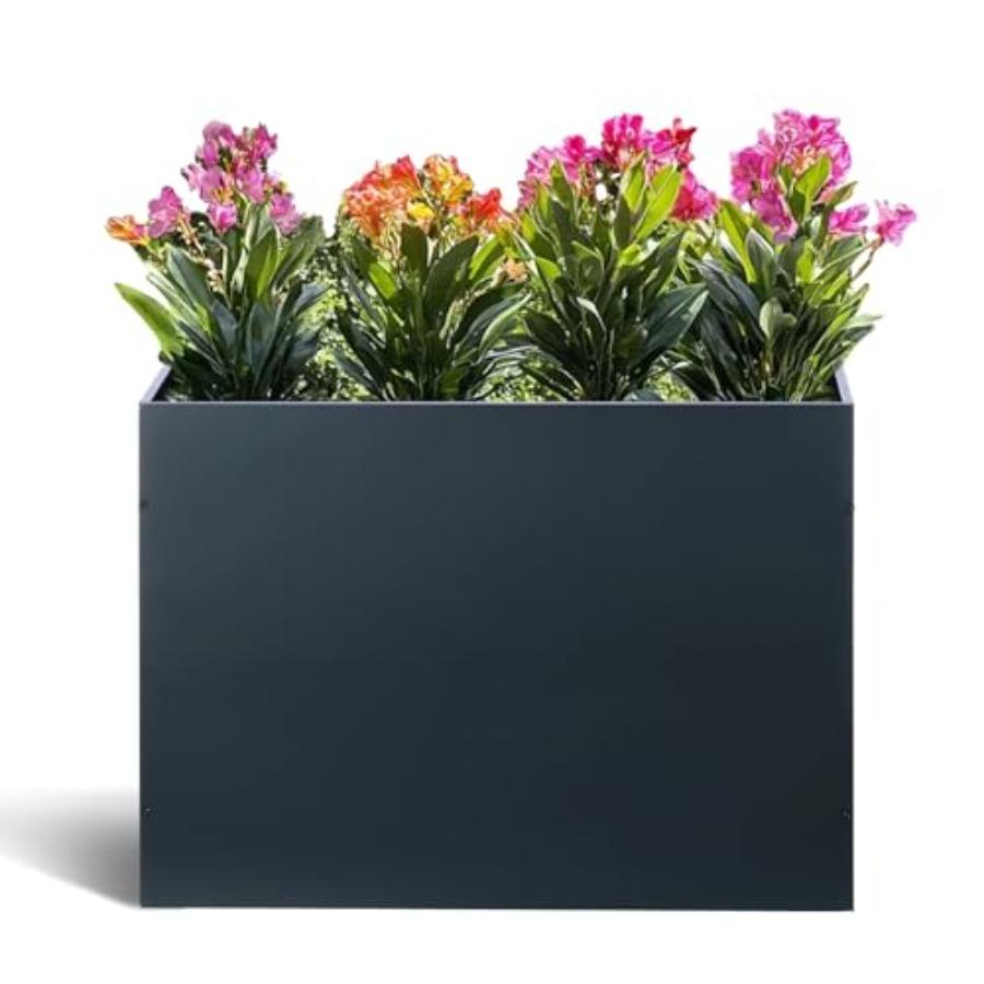 

Metal Rectangular Planter Box Tall Planters for Outdoor Plants Modern Heavy Duty with Drainage Holes for Outside Indoor Patio D United States