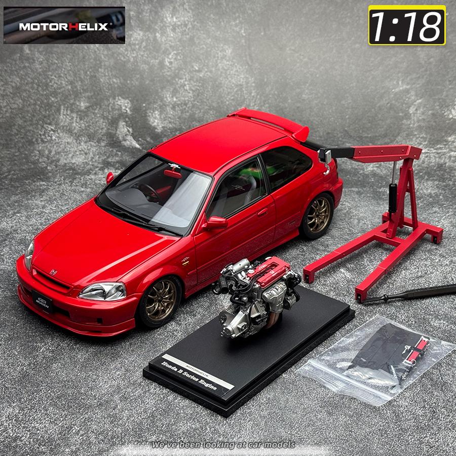 

Motorhelix MH 1:18 FOR Honda Civic TypeR EK9 Car model Sports Static model Birthday present