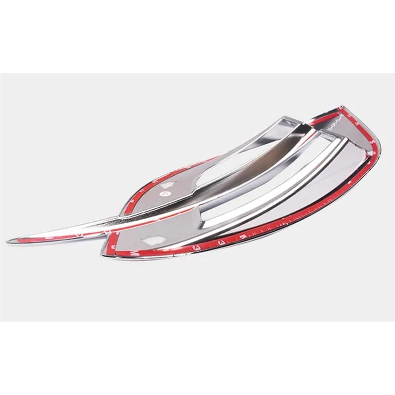 NEW-Chrome Car Rear Fog Light Grill Cover Trim For Honda Civic 10Th 2016 2017 2018 2019 Spare Parts Accessories Rear Fog Lamp Gr