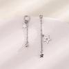 High-End Asymmetrical Star Tassel Earrings with Slim Round Beads