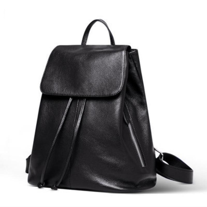 Spring and Summer Fashion Korean-style Trendy Backpack, Leather Women's Head Bag, Layer Leather Casual and Versatile Backpack