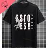 Unisex Funny Padel Tennis Graphic TShirt  Black with White Padel Racket  Ball Design Pure Cotton Casual Short Sleeve Tshirt