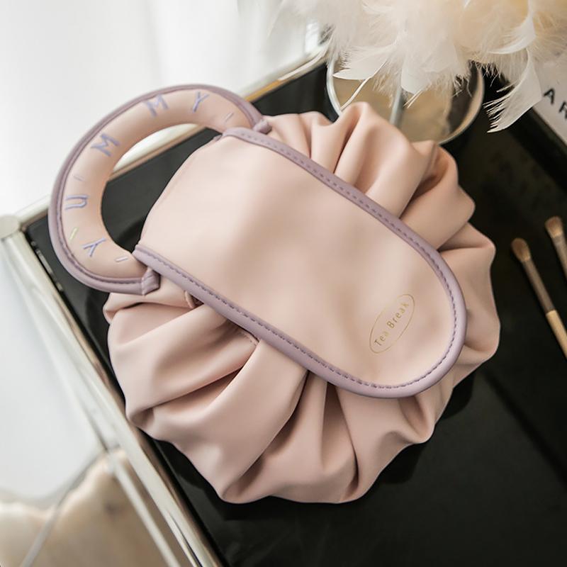 Waterproof Drawstring Cosmetic Bag Large Capacity Portable Handbag Storage Bag