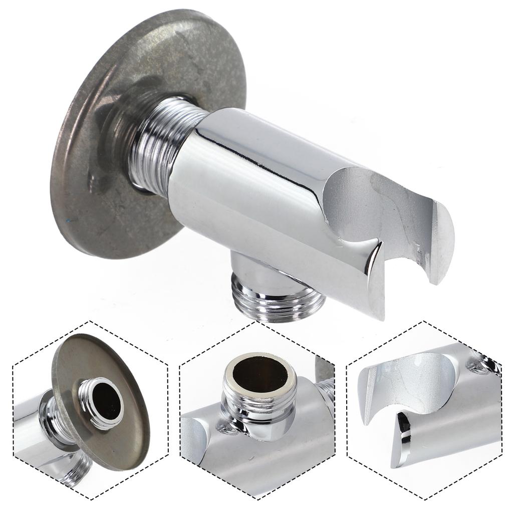 Shower Head Holder Wall Mounted Outlet Elbow Shower Hose Connector Head Holder Bracket Holder Base Bathroom Accessories