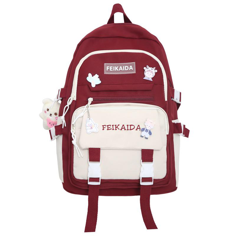 Cute Double Shoulder Backpack for Girls: Ideal for Elementary, Middle, and High School Students