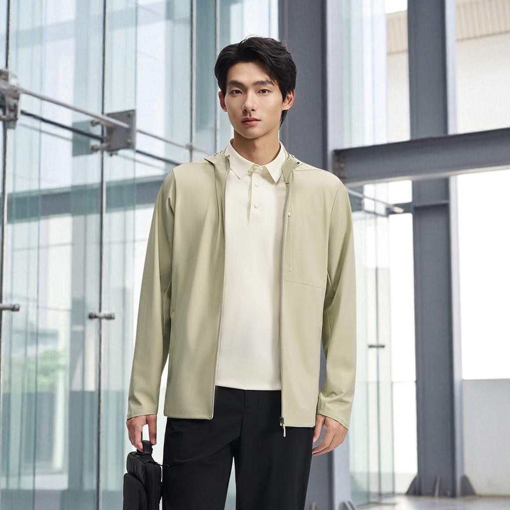 Li Ning Honor Gold Standard Solid Color Soft Zip Up Hooded Versatile Jacket Men jackets AJDW141-3