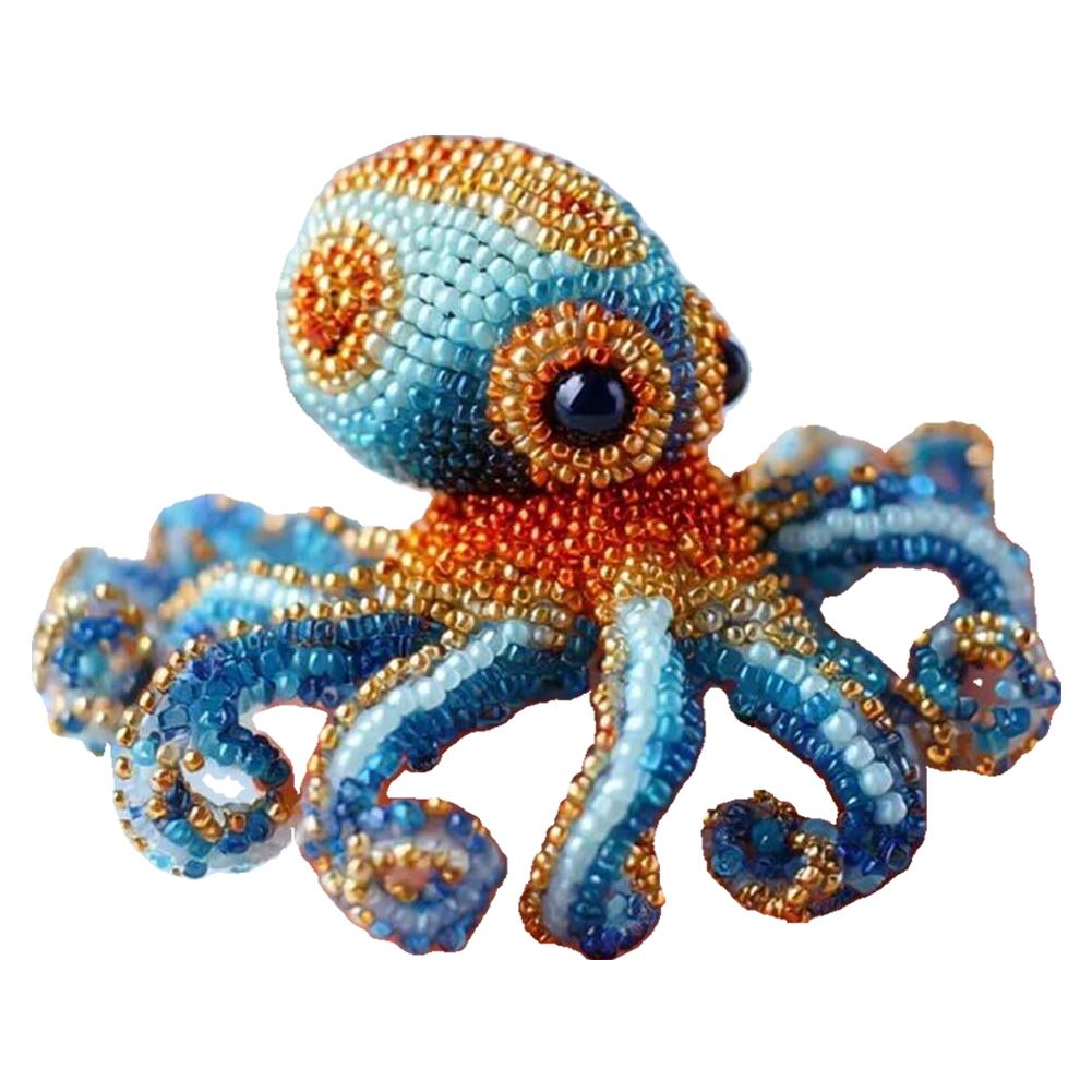 DIY Beadwork Craft Kit Stress-Relief Three-Dimensional Bead Embroidery Octopus Bead Embroidery Kit Versatile For Creative Gifts