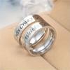 1Pc Fashion Design "His Crazy Her Weirdo" Queen's Fashion Titanium Steel Simple Ring
