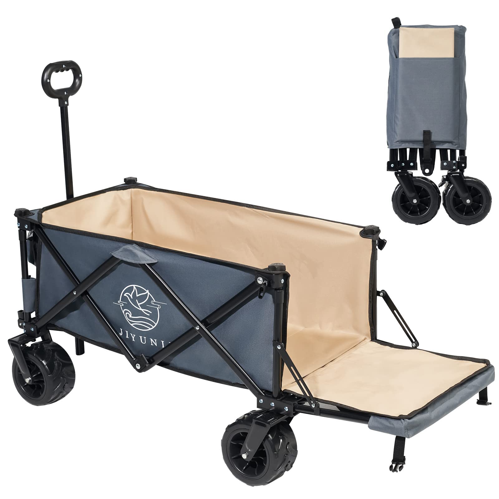 

JIYUNII Carry Outdoor Совместимость с длинной складной носимой нагрузкой Большой кемпинг Большой отдельно стоящий конвергентный кемпинговый карман Подходит для зелёный