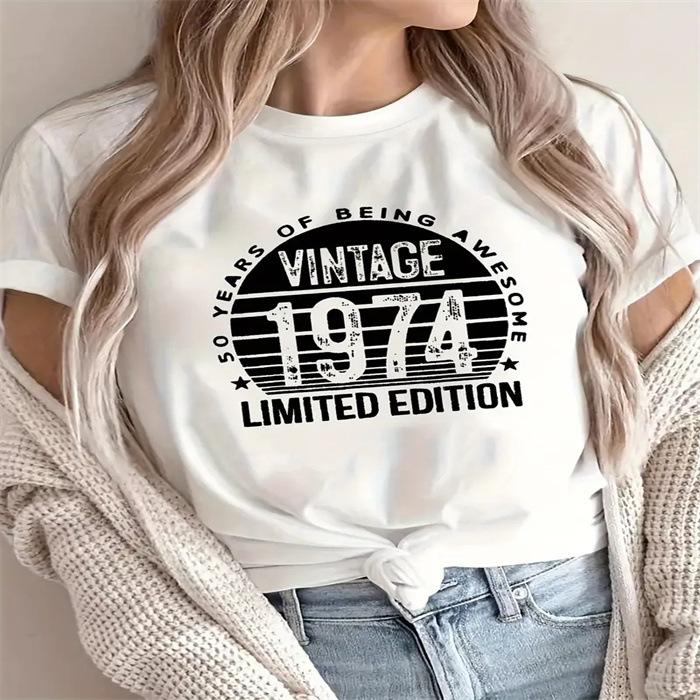 

Летний топ с круглым вырезом и принтом, модные повседневные милые женские футболки из чистого хлопка с короткими рукавами S