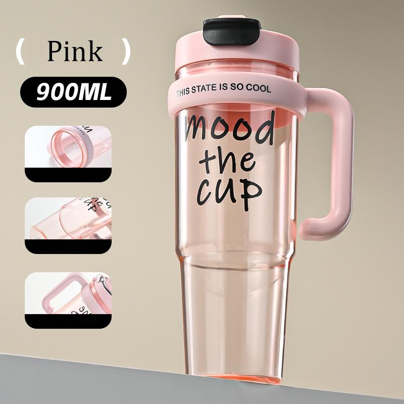 

MeyJig 900 мл трубочка чашка портативная ручная бутылка для воды большой емкости спортивная кружка питьевая кружка женская 900ML