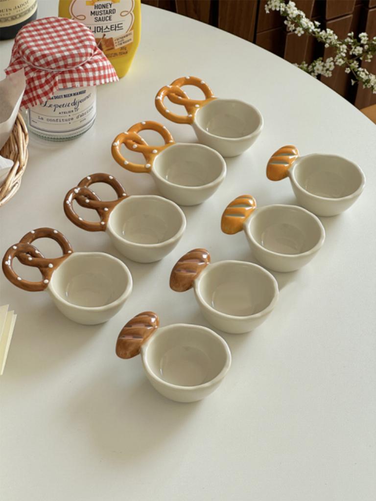 Creative themed restaurant ceramic dishes, coffee bean spoons, French sticks, wrapped dishes, salty and alkaline dishes