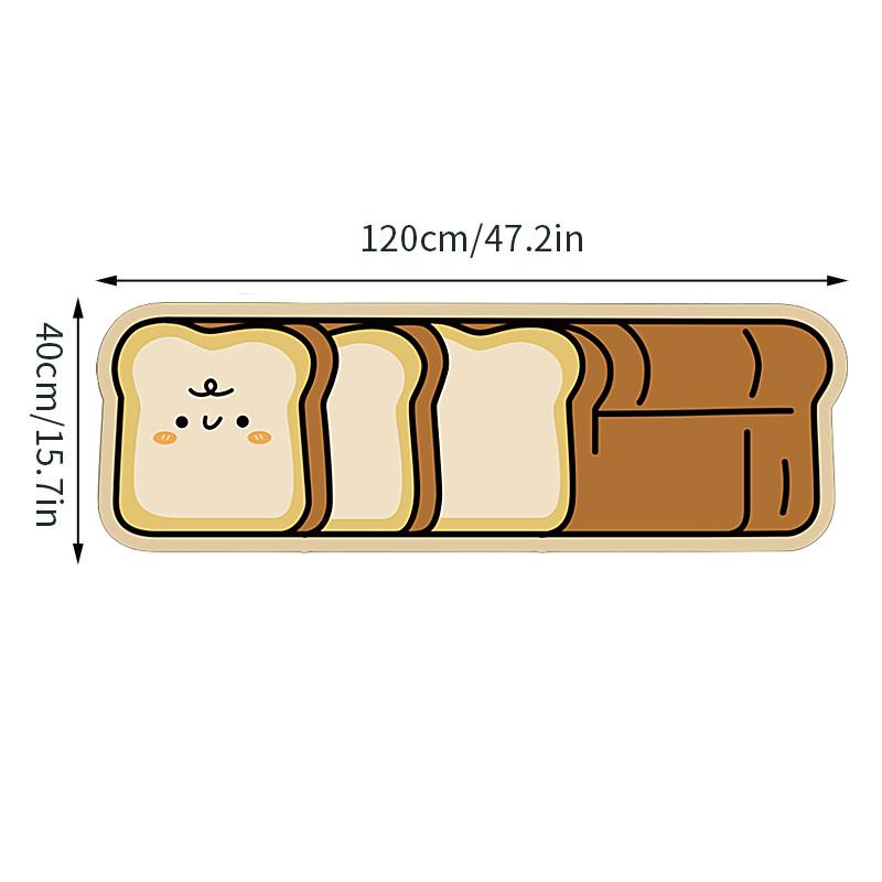 Cartoon Brot Küche Boden Matte Anti Slip Kawaii Küche Teppich Wohnzimmer Schlafzimmer Eingang Fußmatte Hause Schlafsaal Dekor Tapis