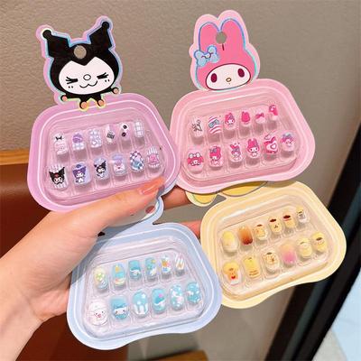 Kuromi Cute Waterproof Nail Stickers - Safe, Wearable Cartoon Nail Art for Little Girls
