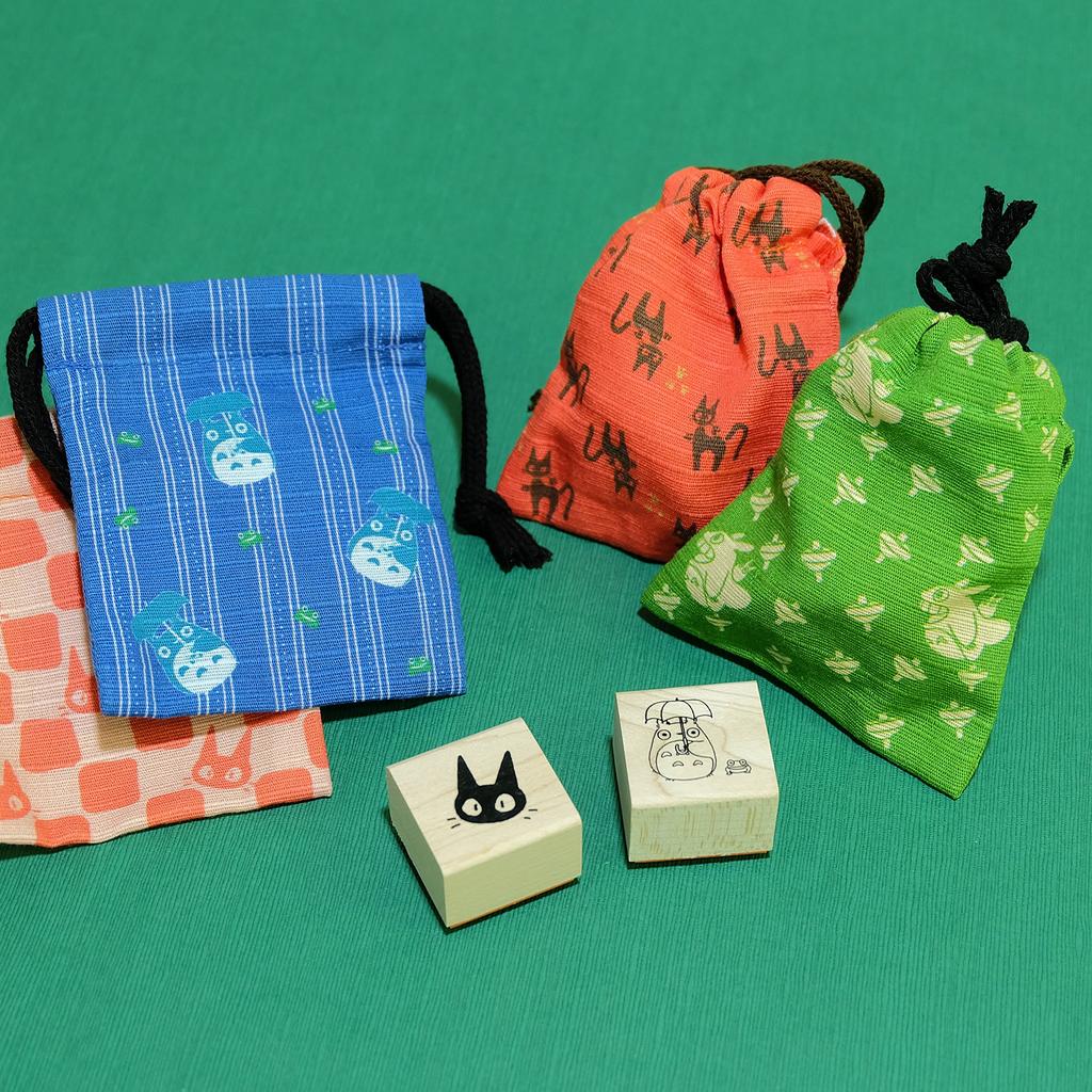 Beverly Studio Ghibli Delivery Service Stamp Drawstring Purse Stamp Jiji Kiki's TSW-016