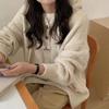 Korean Style Women's Soft Hooded Knit Sweater Coat: New Loose-Fit Autumn/Winter Pullover