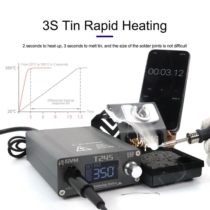 GVM T245 Soldering Station Warming Automatic Sleep 2S Mobile Phone Repair Constant Temperature 130W Soldering Station