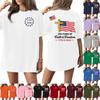 Women's Casual Fashion Round Neck 0th Anniversary Print Short-Sleeve T-Shirt Top
