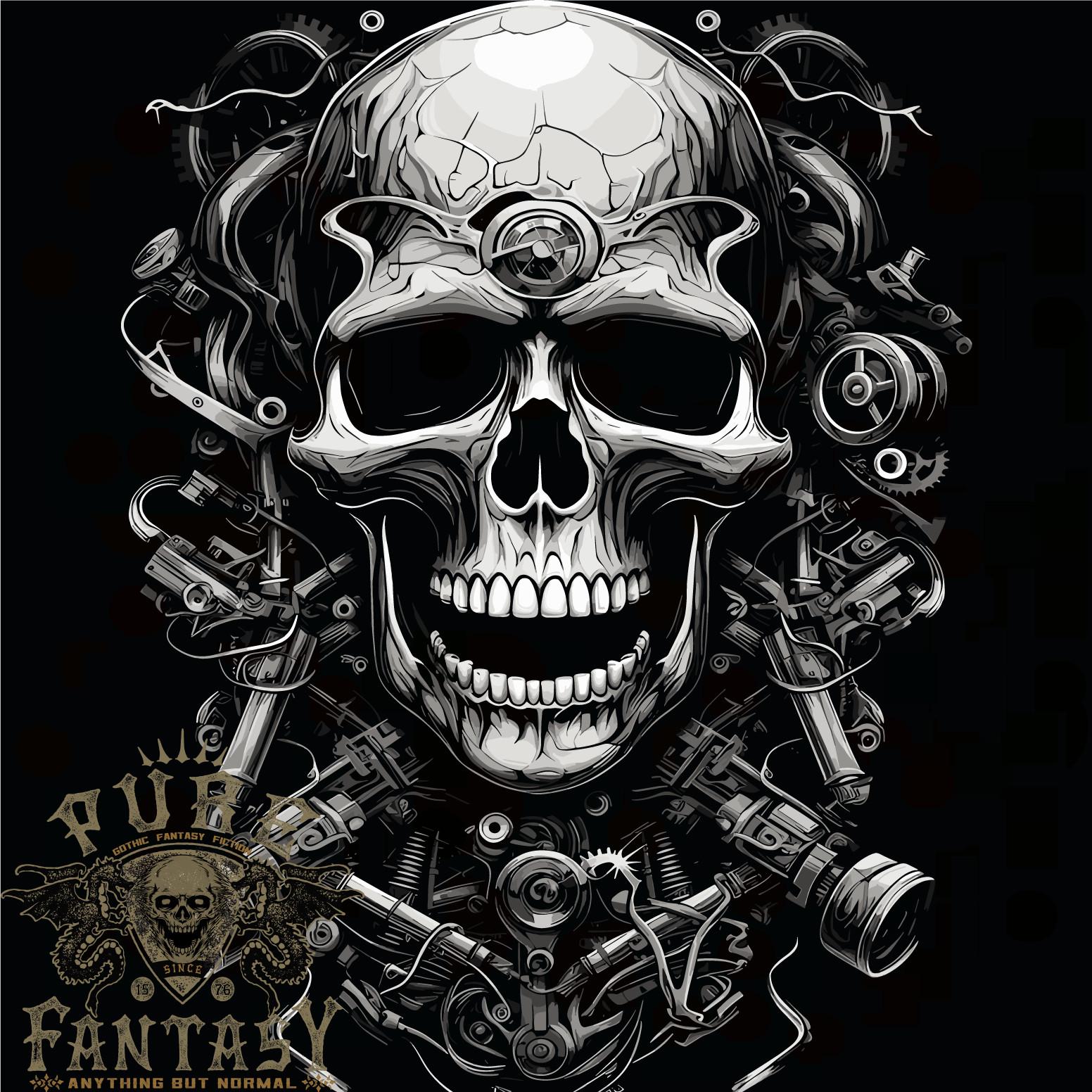 26 T-Shirt Pour Homme Mécanicien De Moto Avec Crâne 100% Coton Unisex T-Shirt M