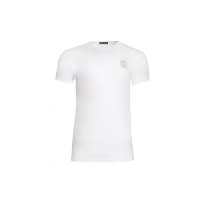 Medusa Print Crew Neck Short Sleeve T-Shirt Men Tops White AUU01005-AC00059-A001