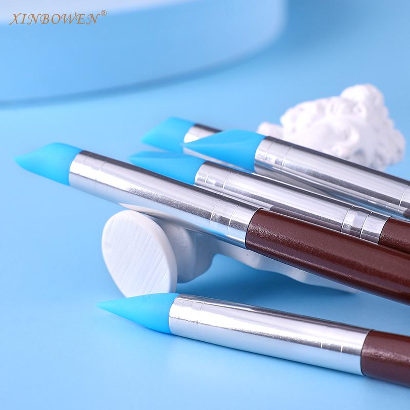 5-Piece Soft Tip Silicone Pottery Clay Tools Set for Mark and Fingerprint Removal