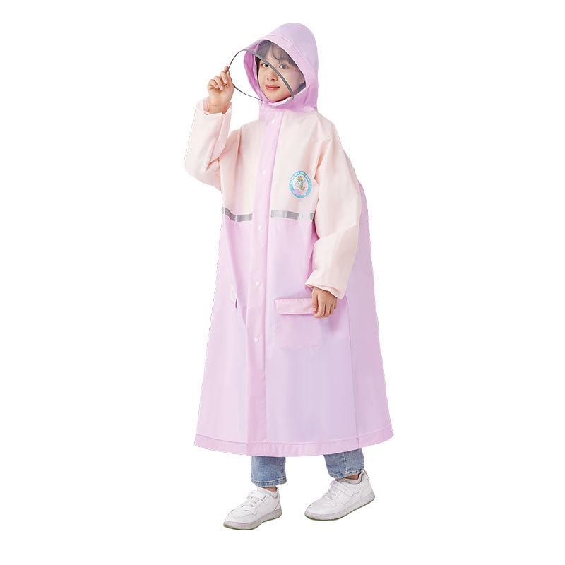 EVA Kinder-Regenmantel mit Rucksackschlitz – Sturmsicherer Poncho für Jungen & Mädchen, Perfekt für Grund- & Sekundarschüler.
