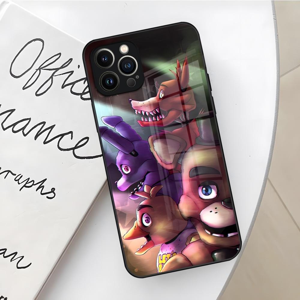 Fnaf Five-nights-At-Freddys Phone Case for Iphone 16 15 14 12 11 13 Pro Max Mini X Xr Xs Se 8 Puls glass Cover