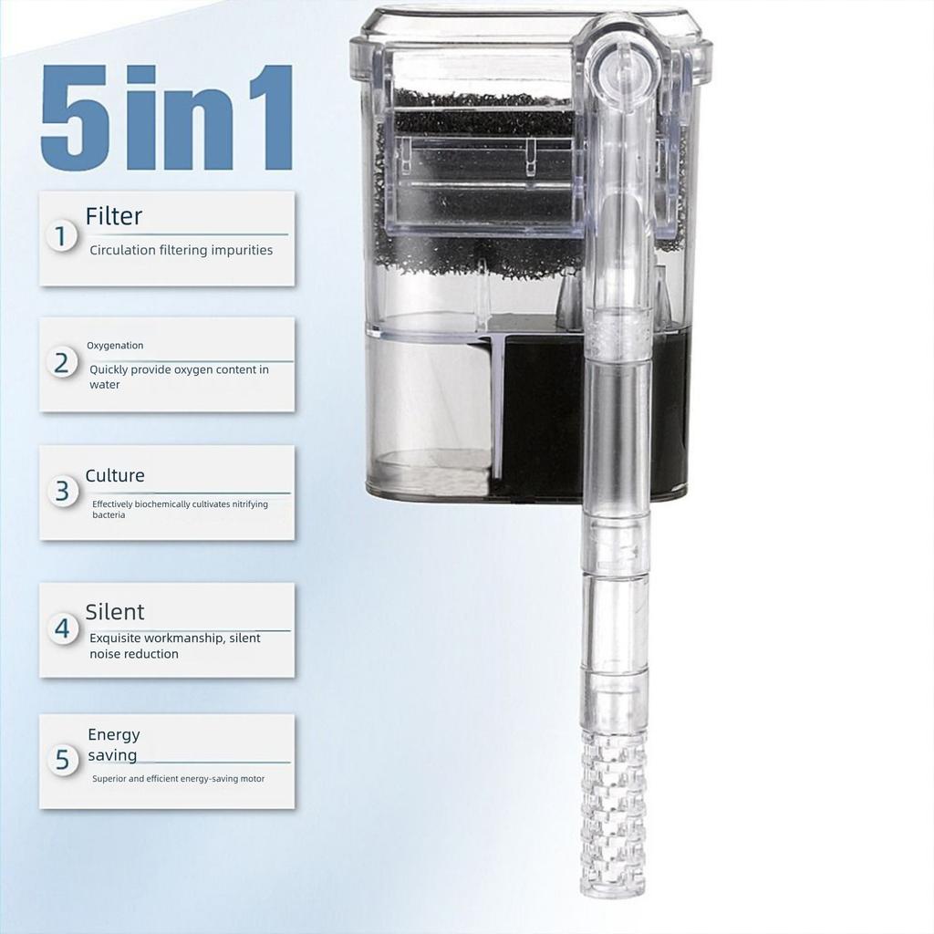 Wall Mounted Clean The Water Pump USB Power Interface Hang On Filter New Fish Tank Filter  Aquarium