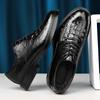 Luxusní značka Pánské Oxfordské boty Pravá kůže Ležérní boty Krokodýlí vzor Šněrovací Formální společenská obuv Venkovní Obchodní obuv