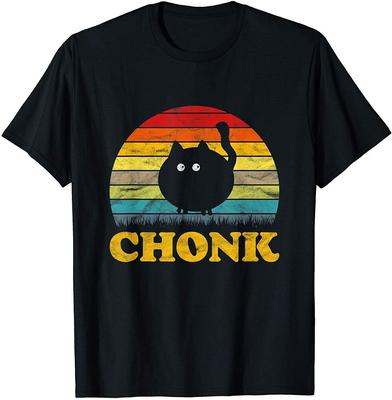 Funny Cat Meme Vintage Chonk Cat Unisex T-Shirt