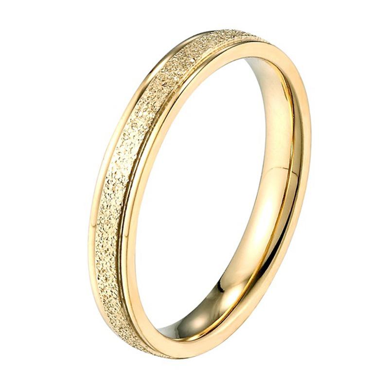 Gypsy Matte Plain Ring Titanium Steel Electroplated Ring Women's Retro Light Luxury Accessories