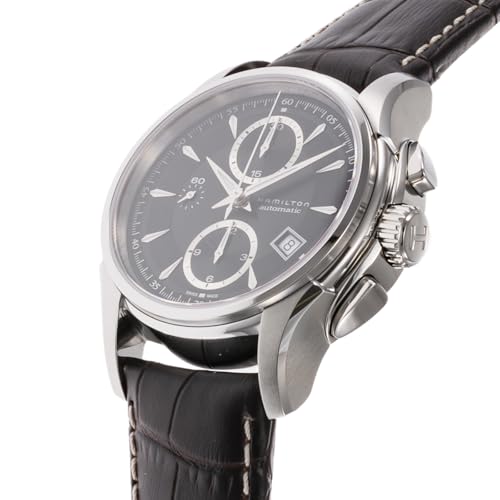 Hamilton Jazzmaster Automatic Chronograph Watch, Black Dial, Stainless Steel, Sapphire Crystal, Automatic, 42mm, Swiss Brand, Men's, H32616533