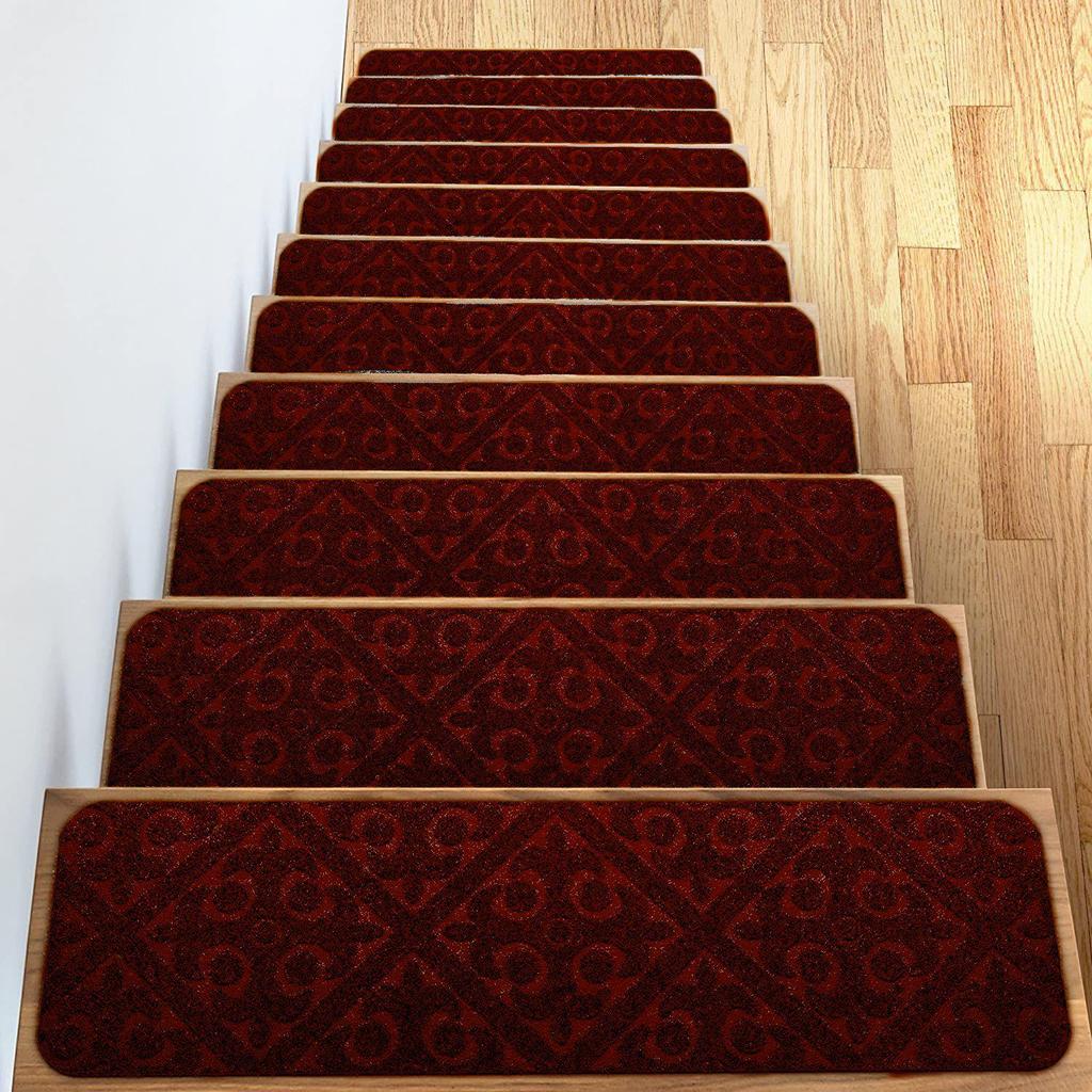 Embossed Non-Slip Self-Adhesive Stair Mats - Dirt-Resistant Floor Stickers