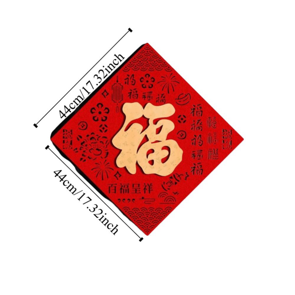 Self-adhesive Fu Character Door Stickers Traditional New Year Decoration Stickers  Living Room