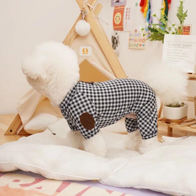 Husdjurs Vinterkläder Rompers Kostym för Liten Hund Jumpsuit Pyjamas Pomeranian Shih Tzu Malteser Pudel Bichon Schnauzer Kläder