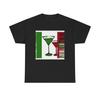 Unisex Erwachsenen T-Shirt Retro Martini-Gläser Risograph Kunst Hochwertiges Geschenk Ausgefallen