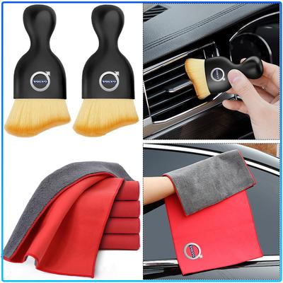 For XC90 XC60 XC40 V40 V50 V60 S40 S50 S60 S70 S80 S90 240 C70 Vnl Truck 1Pcs Microfiber Cleaning Car Towel Clean Rags Emblem Car Goods