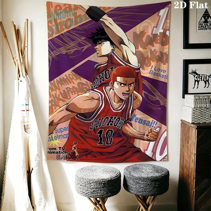 Slam Dunk Basketball Heroes Tapestry Tapestry Fashion Print Background Cloth Wall Covering Decoration Background Cloth