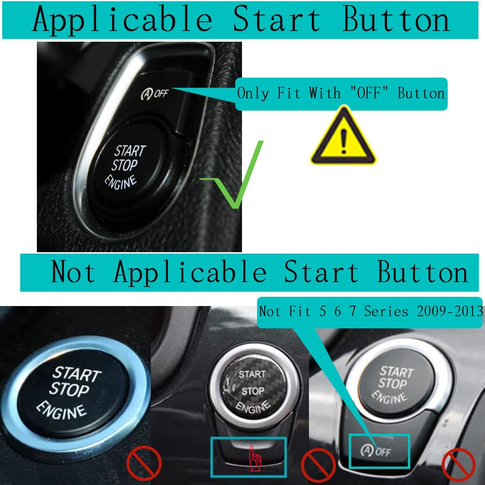 Blue Car Steering Wheel M1 M2 Mode Button & Start Engine Switch Button for BMW M3 M4 M5 M6 X5M X6M F10 F15 F16 F30 F34 F36 M Sport