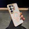 New Transparent Magnetic Case for Samsung Galaxy S26 S25 S24 S23 S22 Ultra Plus S24FE Flip Metal Lens holder Bracket Cover fanda