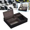 Household Storage Tray PU Leather Desktop Organizer Versatile Storage Organizer  Coffee Table