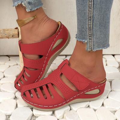 2025 Damen Böhmischer Stil Sommerschuhe für Damen Sommersandalen mit Absätzen Gladiator Sandalias Mujer Elegante Keilschuhe