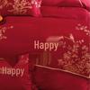 OEING Modern Chinese Wedding Embroidered Bedding