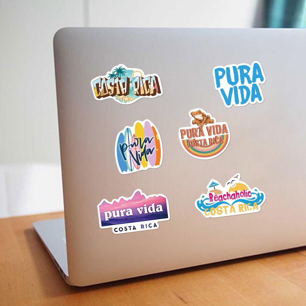 50 Costa Rican Stickers Decorate Suitcase Notebook Waterproof Guitar Removable Without Repeating DIY Stickers