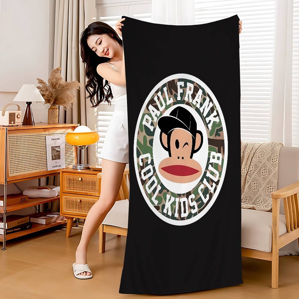Logo P-Pauls F-Frank Beach Towel Colorful Bath Towels for Girl Microfiber Quick Dry Custom Sand Free Beach Yoga Spa Gym Pool