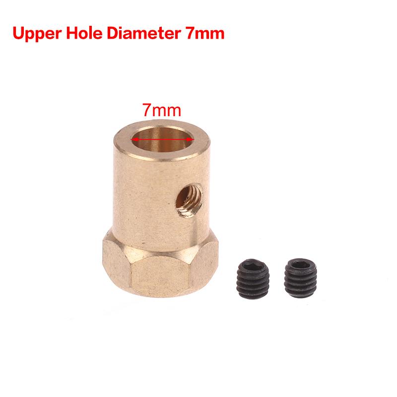 1Pcs 3/4/5/6/7/8MM Wheel Hex Coupling Coupler With Screws Brass Sleeve Adapter Tire Connector For RC Boat Car Spare Parts