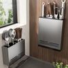 Kitchen Storage Knives Holder Wall Mounted Organizer Spoon and Chopsticks Rest Hanging Organizers Aluminium
