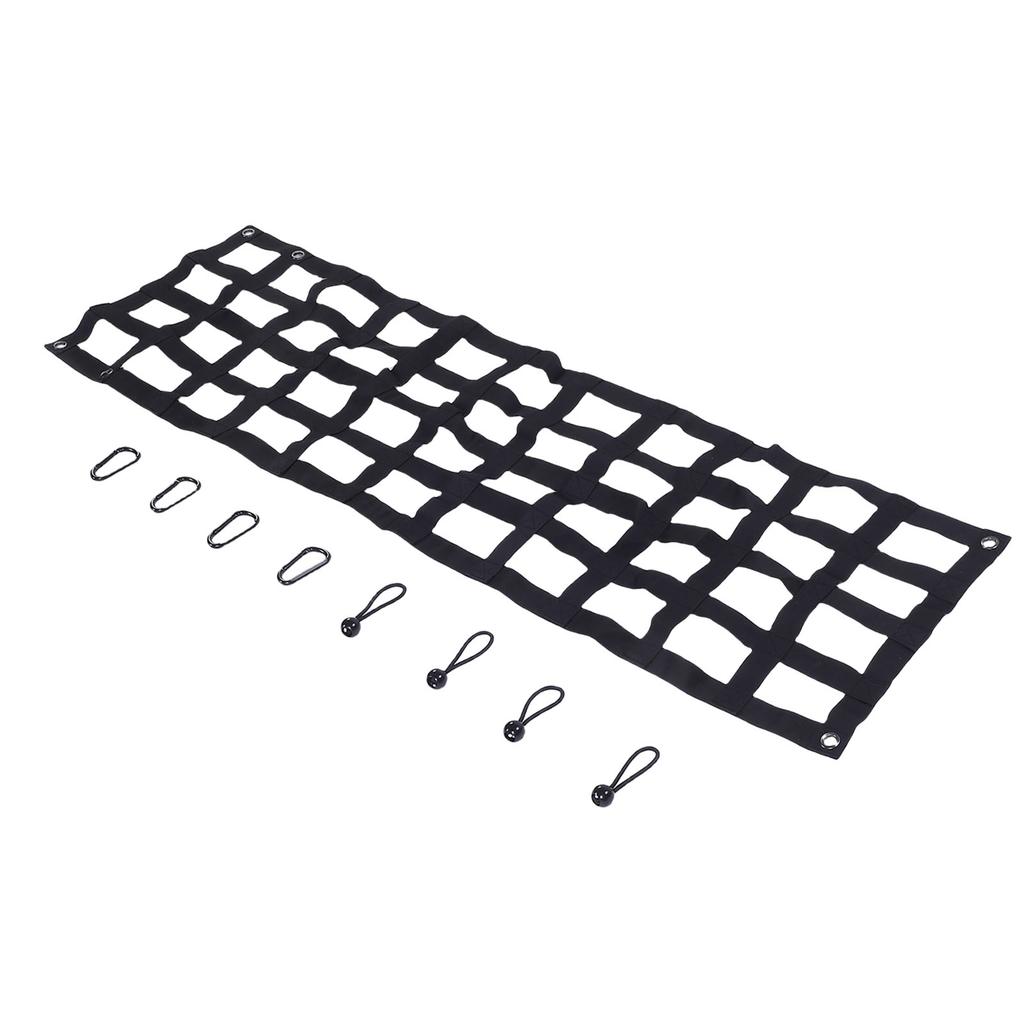 Hochleistungs-Heckklappennetz 60 Zoll x 18 Zoll Heckklappennetz Verstellbarer Ladeflächenverlängerer Heckklappen-Frachtnetz-Ersatz für