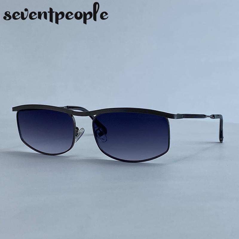 Steampunk Shield Rectangle Sunglasses Women  Luxury Brand Trendy Metal Rectangular Shades Vintage Driving Eyewear For Ladies